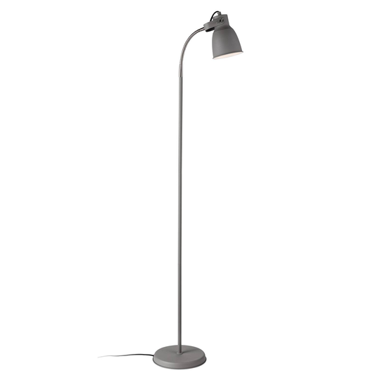 Golvlampa Adrian av metall, grå