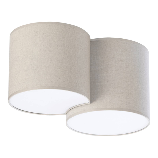 Taklampa Mona Nature, 2 lampor, lin natur