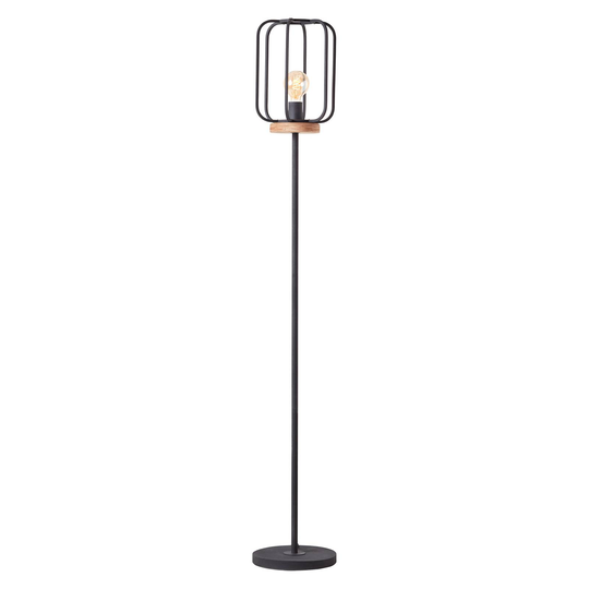 Golvlampa Tosh med trädetalj