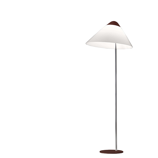 Pandul Opala MIDI Golvlampa Röd Topp, Röd Fot