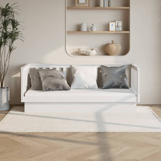 vidaXL Dagbädd vit 75x190 cm massivt furu