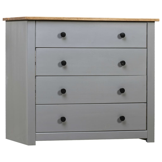 vidaXL Skänk grå 80x40x73 cm furu Panama
