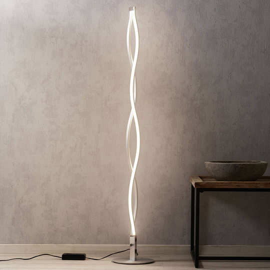 LED-golvlampa Sahara i vågig design