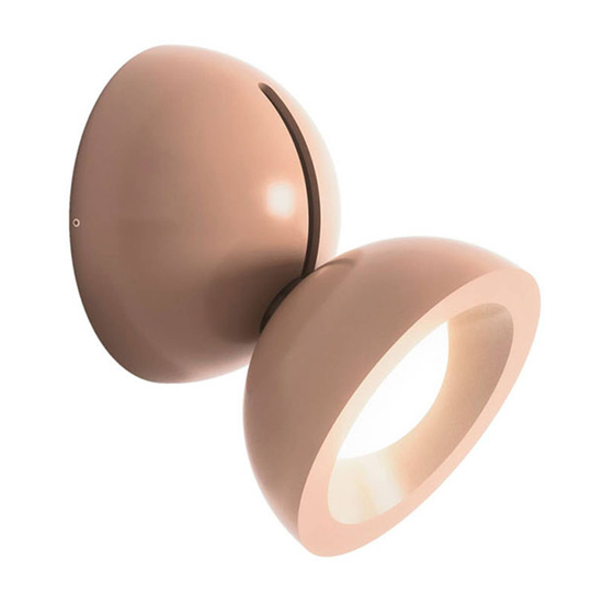 Axolight DoDot LED-vägglampa, mauve 35°