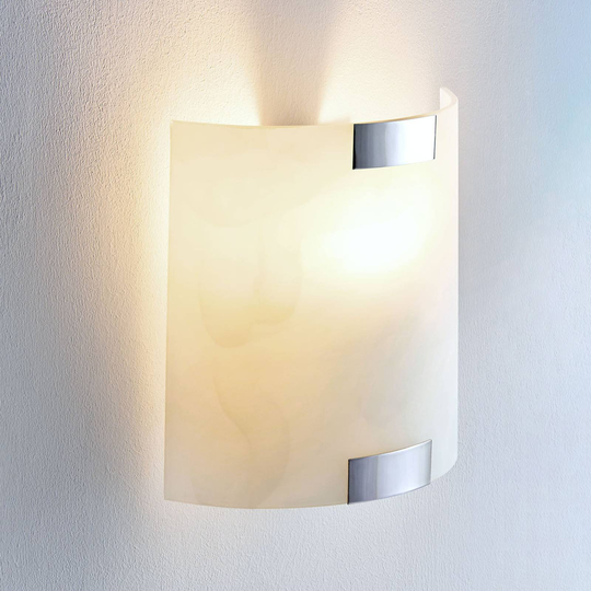 Kvadratisk LED-vägglampa Quentin, E14-LED-lampa