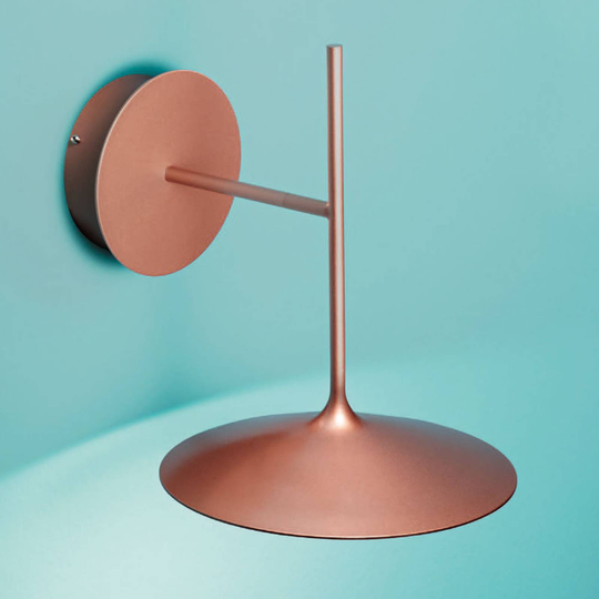 LED-vägglampa Poe Plus, koppar