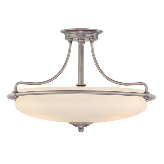 Taklampa Hathaway med avstånd, nickel Ø 57 cm