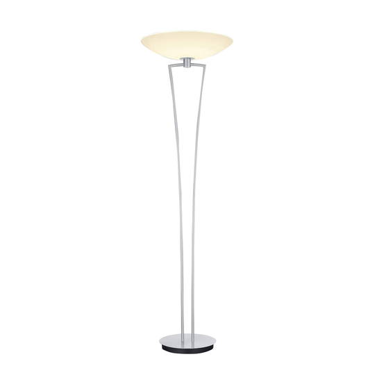 BANKAMP Lady LED-uplight-golvlampa, ZigBee, nickel