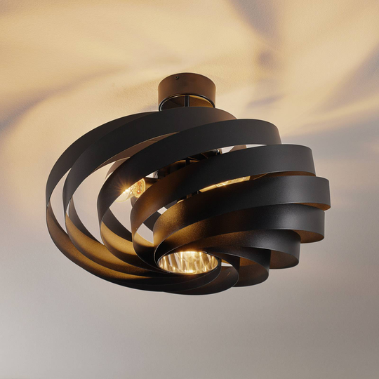 Taklampa Vento svart Ø 60 cm