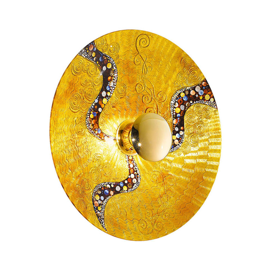 KOLARZ Luna Kiss Gold vägglampa, 24 kt, Ø 62 cm