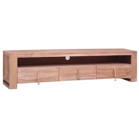 TV-bänk 140x30x35 cm massiv teak