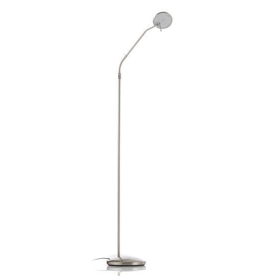 Justerbar LED-golvlampa Zenith, dimmer, stål