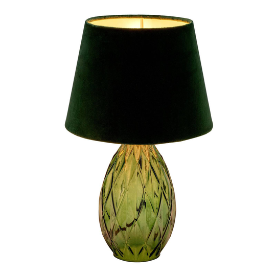 Pauleen Crystal Velvet bordslampa med glasfot
