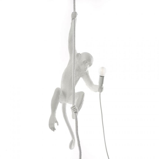 Seletti Monkey Med Rep Taklampa Vit