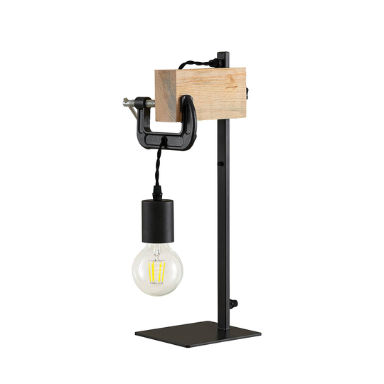 Lindby Asya bordslampa, trä, svart