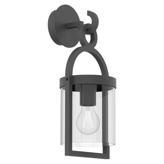 Utomhusvägglampa Maya, mörkgrå