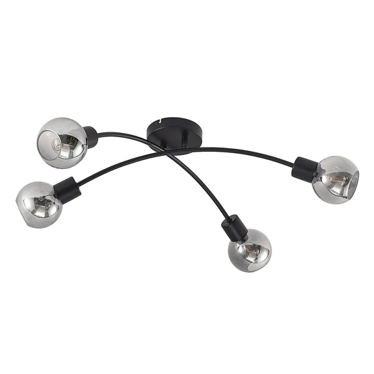 Lindby Lioma taklampa, 4 lampor, svart
