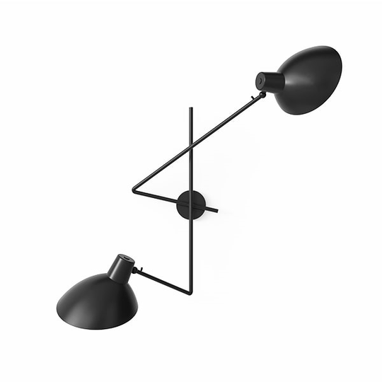 Astep VV Cinquanta Vägglampa Twin Svart/Svart