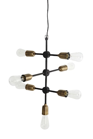 Taklampa Molecular 48cm Svart/Mässing