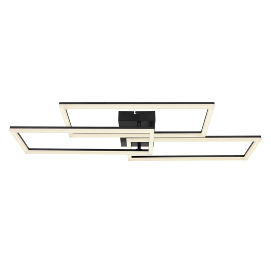 LED-taklampa Tiny 3 lampor rektangel svart CCT