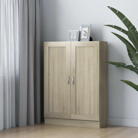 Bokskåp sonoma-ek 82,5x30,5x115 cm spånskiva
