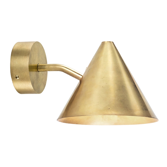 Tratten Vägglampa Mini Rå mässing