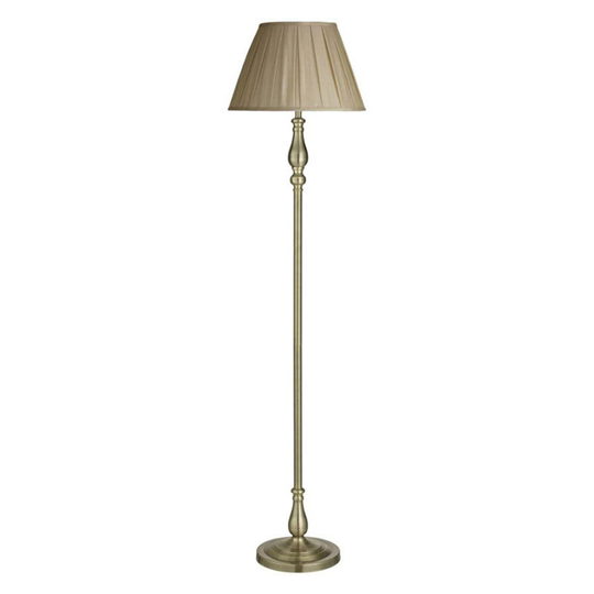 Golvlampa Flemish med veckad skärm