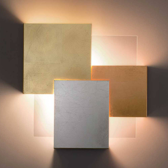 LED-vägglampa Gustav 8060/A05 guld/silver/koppar