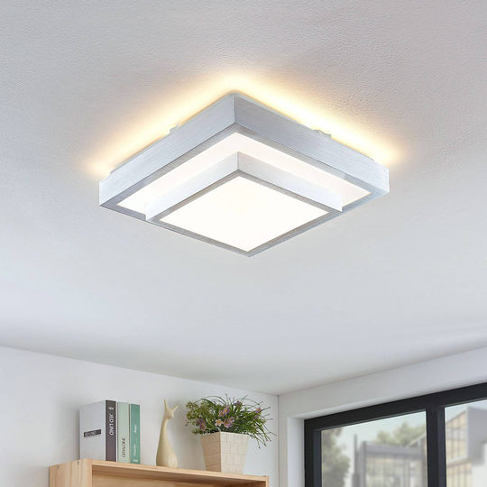 Lindby Mirco LED-taklampa, kantig, 32 cm