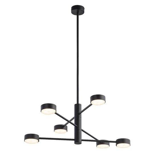 Taklampa Orbit VI, svart, 6 lampor