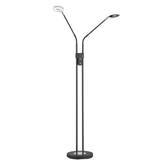 LED-golvlampa Dent, dimbar, CCT, 2 x 6W svart