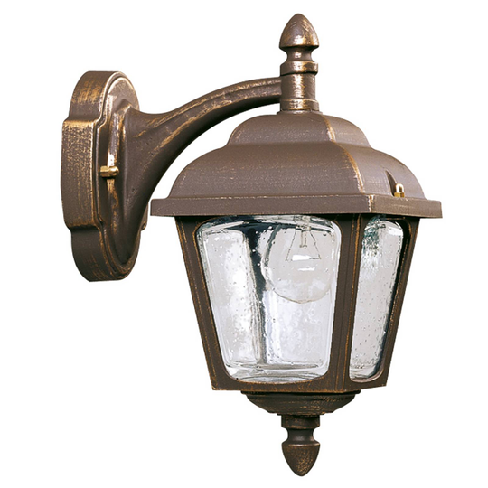 Utomhusvägglampa Landhaus 716, brun
