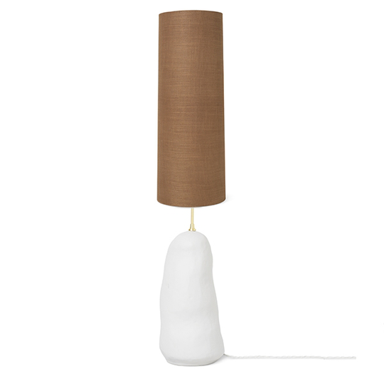 Ferm Living Hebe Golvlampa Stor Vit M. Brun Skugga