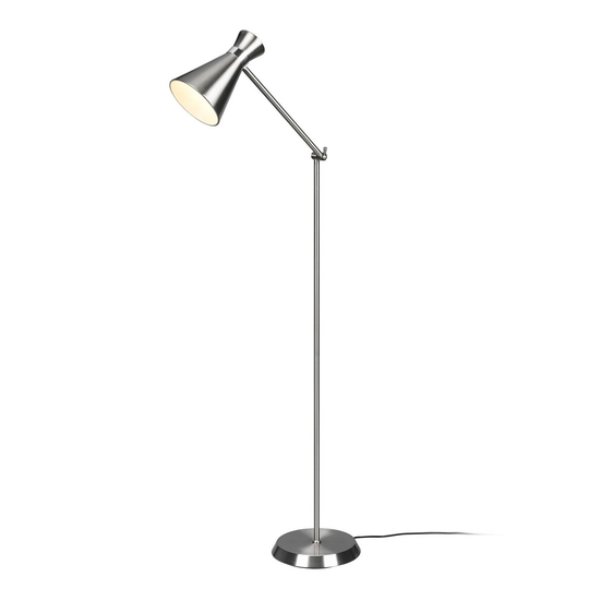 Golvlampa Enzo, höjd 150 cm, nickel