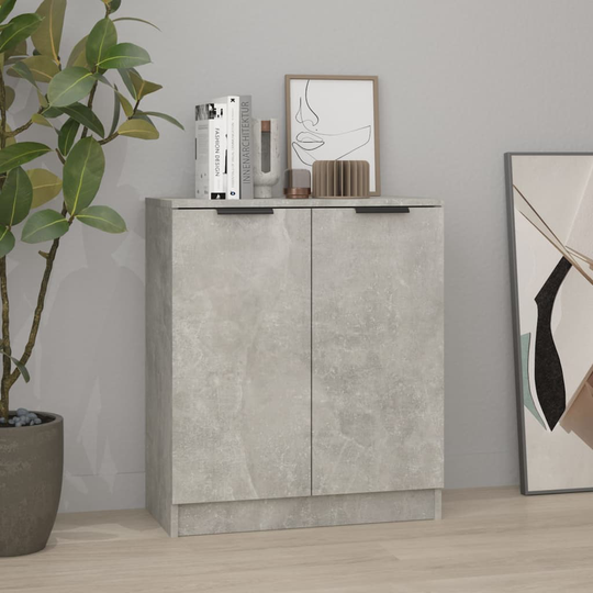 vidaXL Byrå betonggrå 80x40x75 cm konstruerat trä