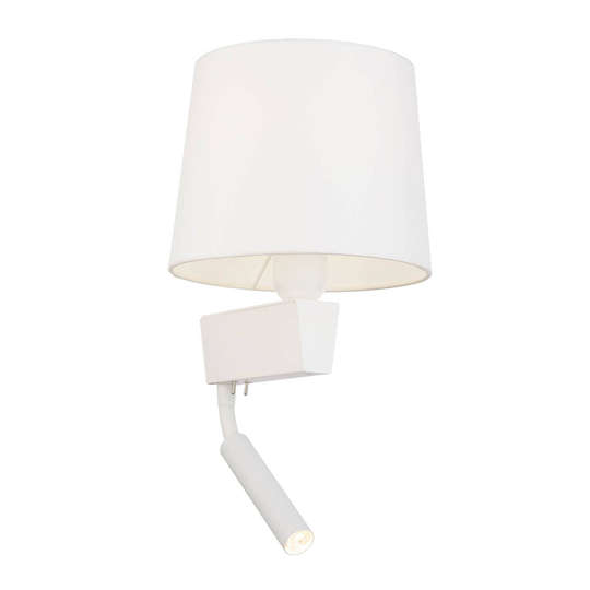 Vägglampa Chillin med läslampa, vit