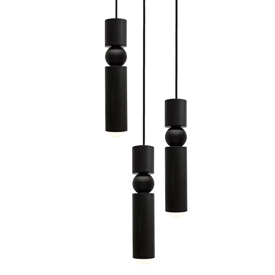 Lee Broom Fulcrum Taklampa 3 St Matt Svart