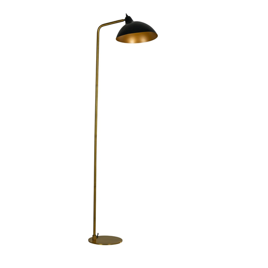 Dyberg Larsen Futura Golvlampa Matt Svart/ Guld/Mässing