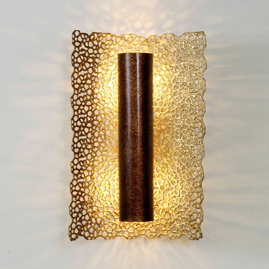 Exklusiv vägglampa Utopistico guld