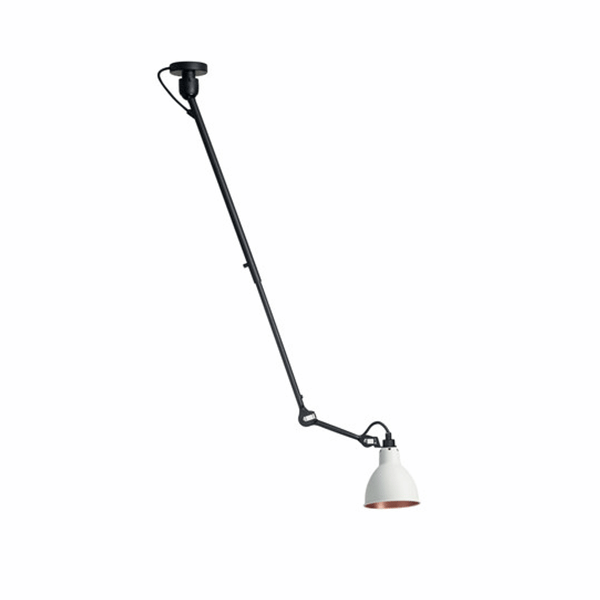 Lampe Gras N302 Taklampa Matt Svart & Vit/Koppar