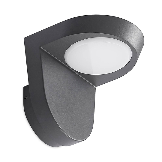 Lindby Carmelo LED-utomhusvägglampa, mörkgrå