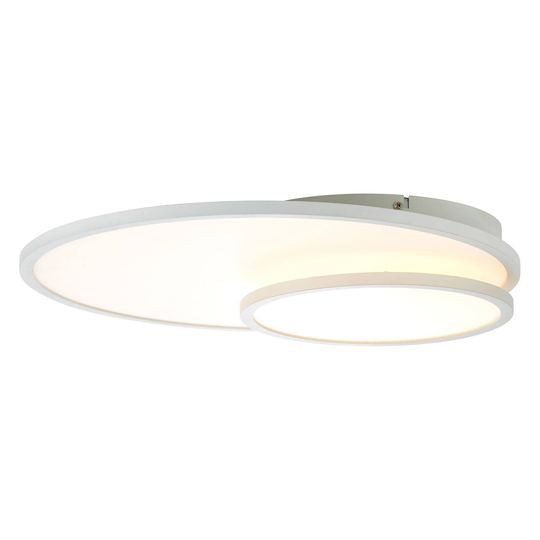 LED-taklampa Bility, rund, vit ram
