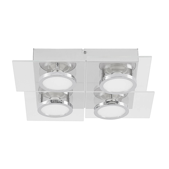 Lindby Imiria LED-taklampa, kvadrat, 4 lampor