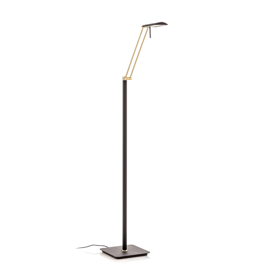 Rothfels Lisanora LED-golvlampa, svart, mässing