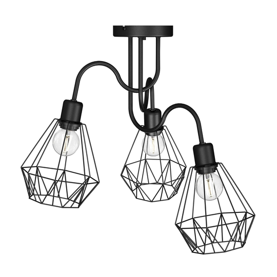 Taklampa Jin, svart, 3 lampor