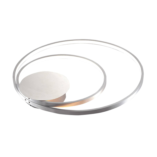 Lindby Nerwin LED-taklampa, rund, aluminium/krom