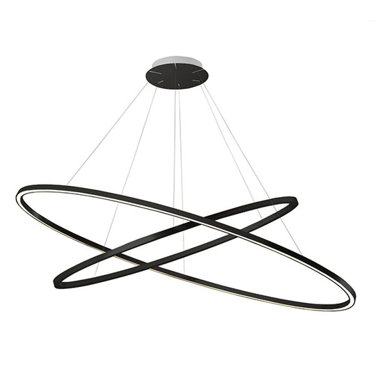 Nemo Ellisse Dubbla Taklampa Svart/ Vit 2700K