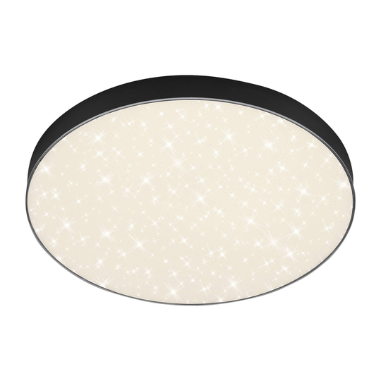 LED-taklampa Flame Star, 840 Ø 38,7 cm, svart