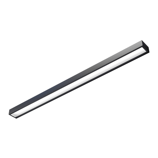 LED-vägglampa Mera, bredd 120 cm, svart, 3000 K