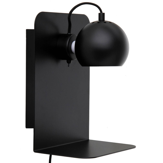 FRANDSEN Ball USB vägglampa svart matt